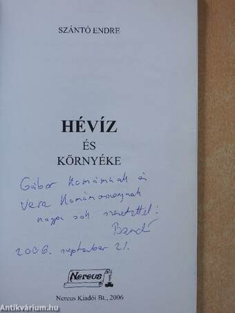 Hévíz és környéke (dedikált példány)