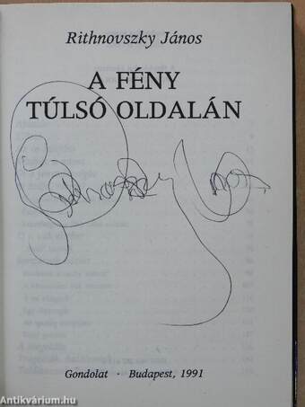 A fény túlsó oldalán (aláírt példány)