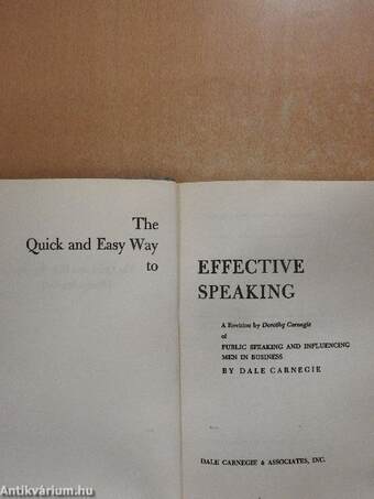 The Quick and Easy Way to Effective Speaking