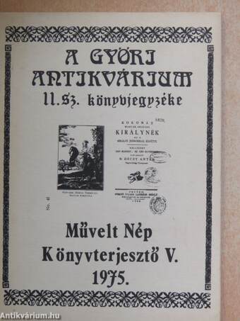 A győri antikvárium 11. sz. könyvjegyzéke