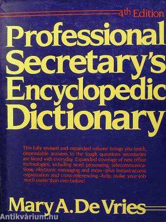 Professional Secretary's Encyclopedic Dictionary