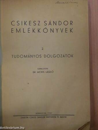 Csikesz Sándor Emlékkönyvek 2. 