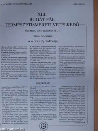 Természet Világa 1997. január