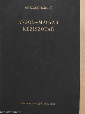 Angol-magyar kéziszótár