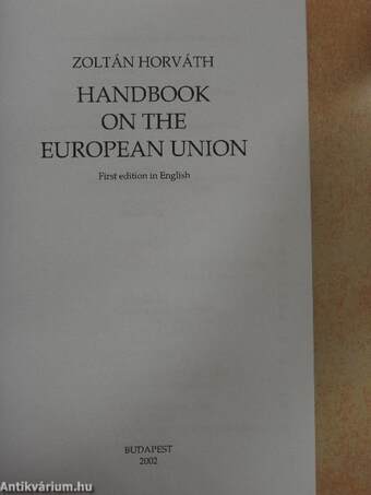 Handbook on the European Union 