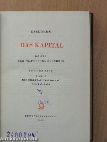 Das Kapital Zweiter Band Buch II.