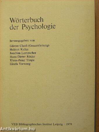 Wörterbuch der Psychologie