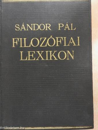 Filozófiai lexikon I. (töredék)