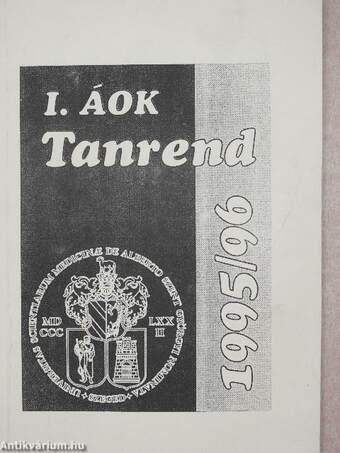 I. ÁOK Tanrend 1995/96