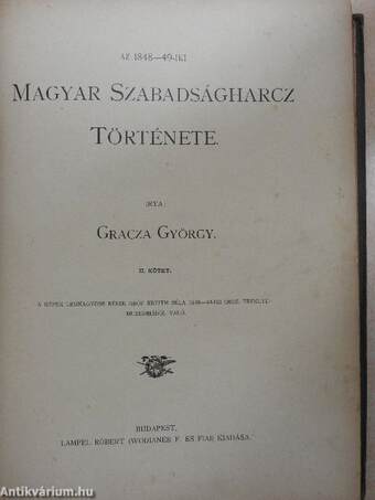 Az 1848-49-iki magyar szabadságharcz története II. (töredék)