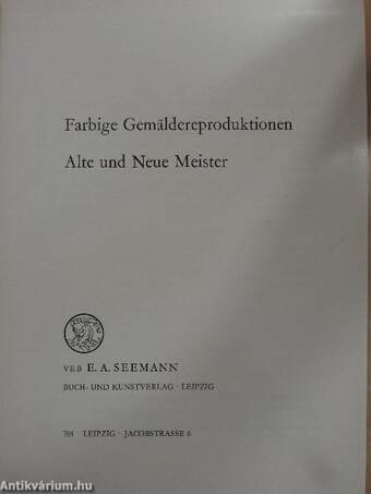 Farbige Gemäldereproduktionen (Seemann-katalog)