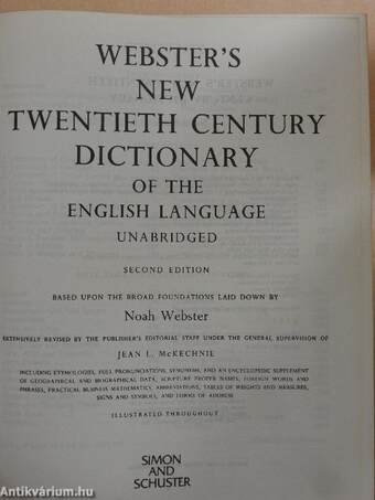 Webster's new twentieth century dictionary of the English Language