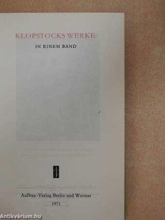 Klopstocks Werke