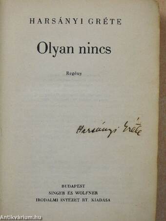 Olyan nincs (aláírt példány)