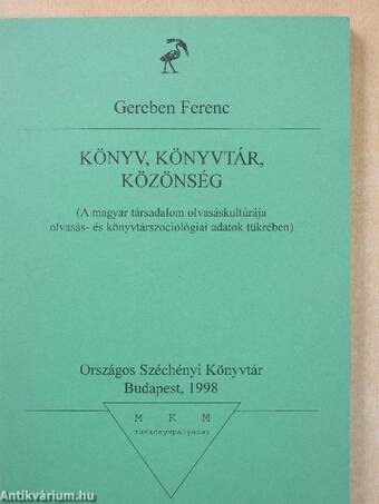 Könyv, könyvtár, közönség (dedikált példány)