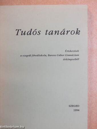 Tudós tanárok