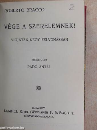 Sapho/Vége a szerelemnek!/Édes otthon/A két Pierrot/Ha mi holtak felébredünk/A vadkacsa/Solness épitőmester