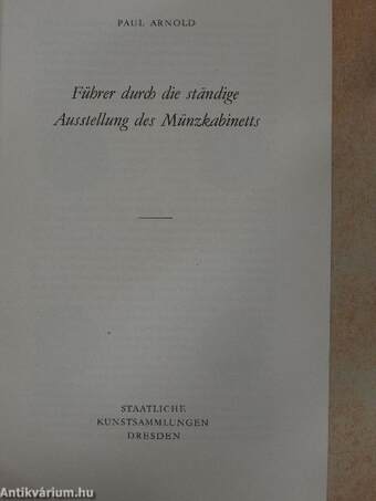 Führer durch die ständige Ausstellung des Münzkabinetts