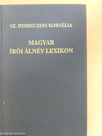 Magyar írói álnév lexikon