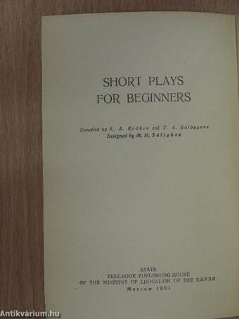 Short Plays for Beginners