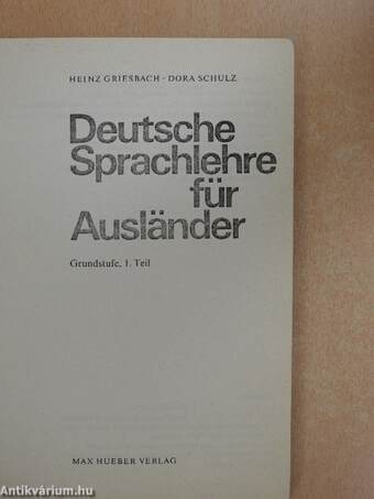 Deutsche Sprachlehre für Ausländer 1.