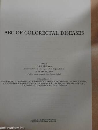 ABC of Colorectal Diseases