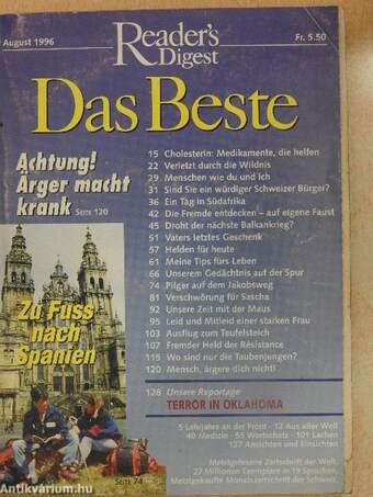 Das Beste Reader's Digest August 1996