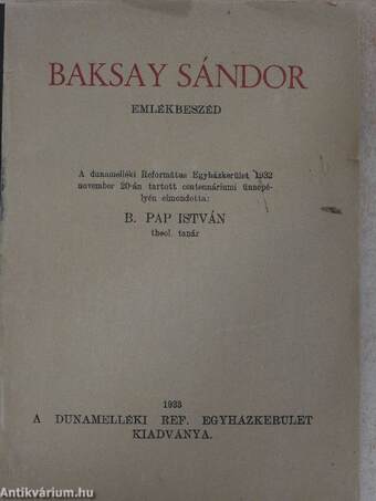 Baksay Sándor