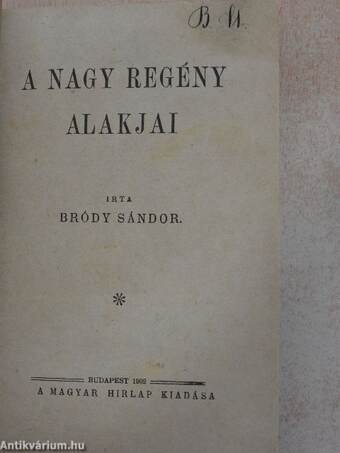 A nagy regény alakjai