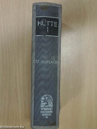 "Hütte" Des Ingenieurs Taschenbuch I. (töredék)