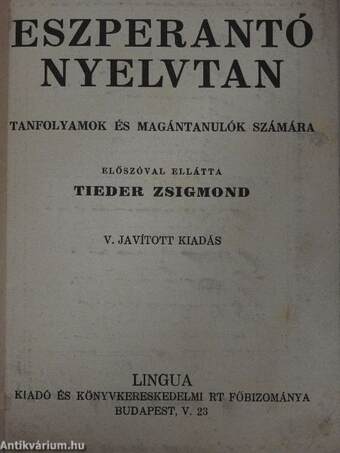 Eszperantó nyelvtan