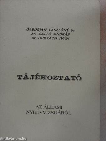 Tájékoztató az állami nyelvvizsgáról