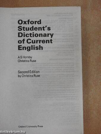 Oxford Student's Dictionary of Current English