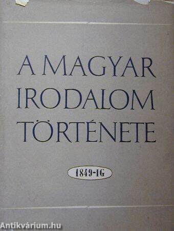 A magyar irodalom története 1849-ig