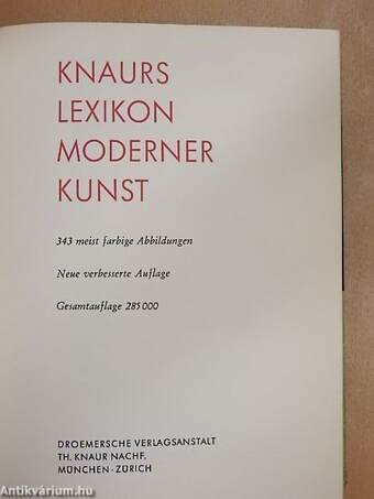 Knaurs Lexikon Moderner Kunst