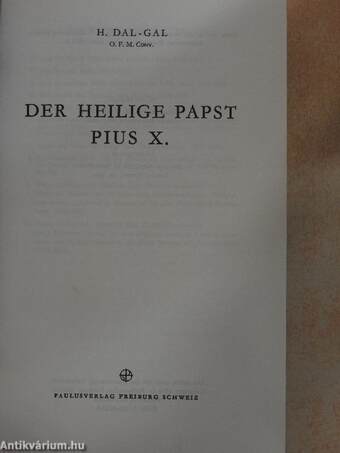 Der heilige Papst Pius X.