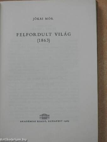 Felfordult világ