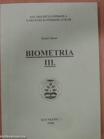 Biometria III.