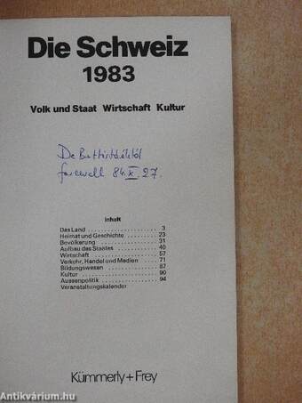 Die Schweiz 1983