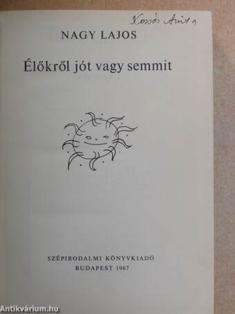 Élőkről jót vagy semmit