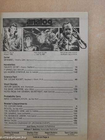 Analog August 1985