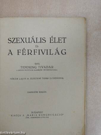 Szexuális élet és a férfivilág