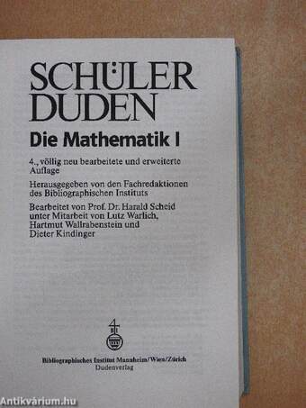 Schülerduden Die Mathematik I.