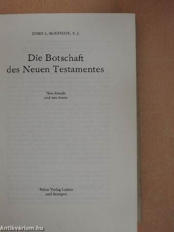 Die Botschaft des Neuen Testamentes