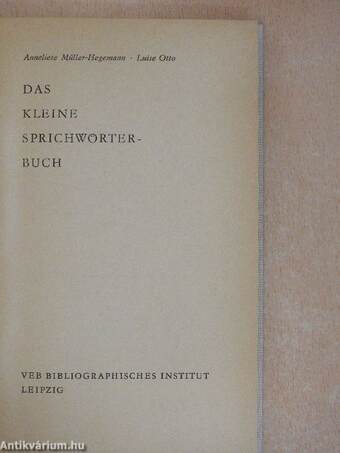 Das kleine Sprichwörterbuch