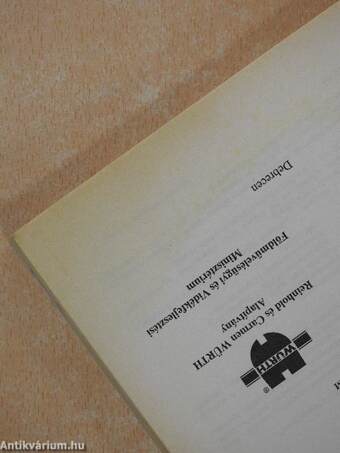 VII. Országos Felsőoktatási Környezettudományi Diákkonferencia 2000. április 17-19.