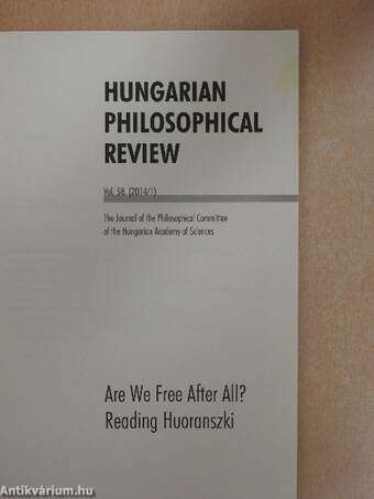 Hungarian Philosophical Review 2014/1