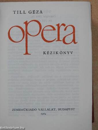 Opera kézikönyv