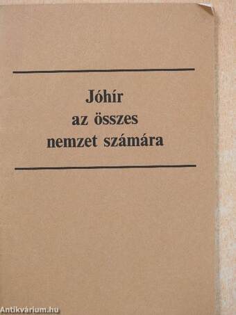 Jóhír az összes nemzet számára