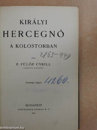 Királyi hercegnő a kolostorban